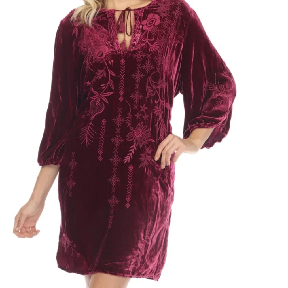 NWT JOHNNY WAS VELVET DRESS SIZE XL - Picture 2 of 10